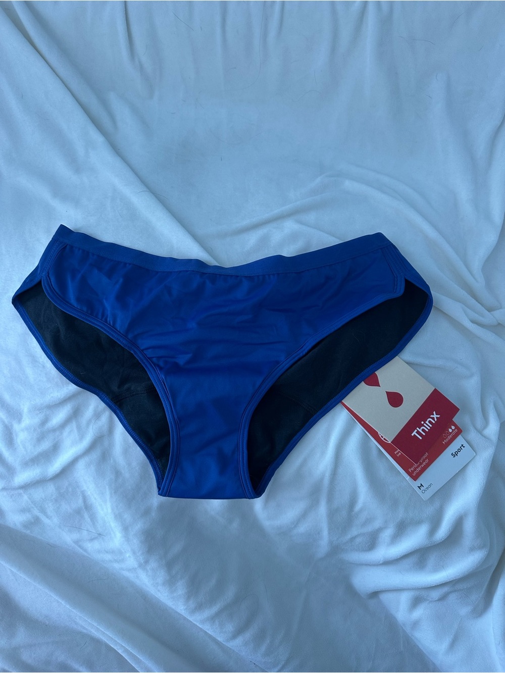 Thinx Women's Sport Bikini Bottoms in Royal Blue